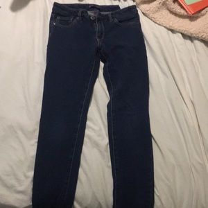 Dark wash skinny jeans